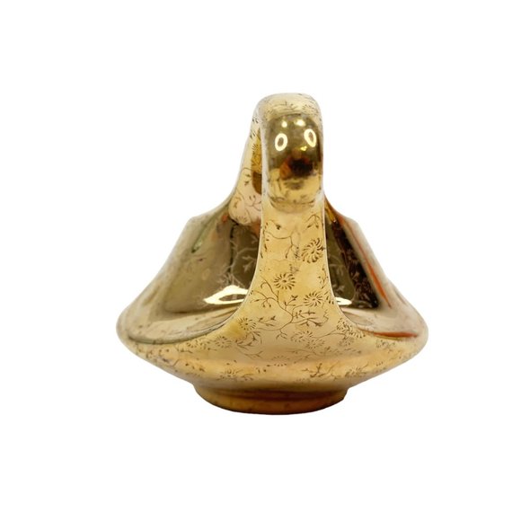 Vintage Pearl China Sugar Creamer 22 Kt Gold Floral Hollywood Regency MCM 40s - Picture 12 of 16